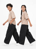 Kidello Kids Wide Leg Fit Jeans for Boys & Girls | Premium Cotton Denim | Mid Rise