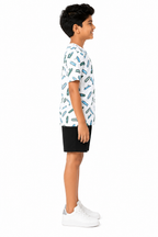 KIDELLO Boys Skateboard Print T-Shirt | 100% Cotton Graphic Printed Round Neck Tee for Kids | Casual Summer Wear