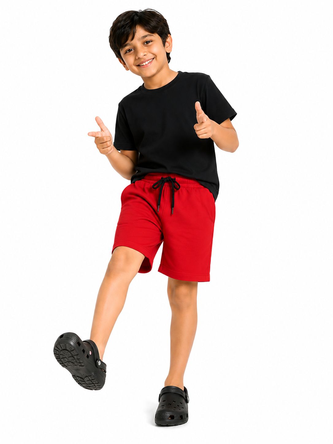 Kidello Boys Cotton Shorts Pack of 2 | Soft & Breathable | Regular Fit | Elastic Waist with Drawstring | Everyday Casual Shorts