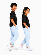 Kidello Kids Unisex Cargo Joggers | Relaxed Fit Cotton Jogger Pants