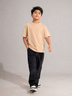 Kidello Boys Oversized Relaxed Fit Boxy T-Shirt | Premium High GSM Cotton | Soft & Breathable | Casual Everyday T-Shirt