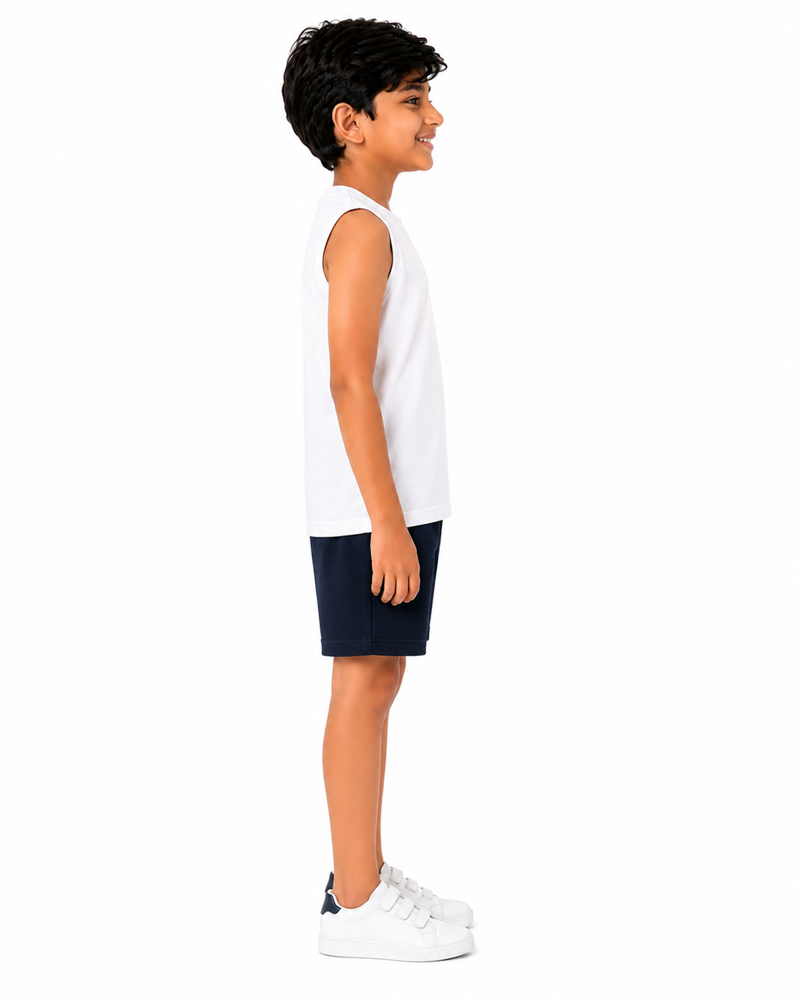 KIDELLO Boys Pure Cotton Sleeveless T-Shirt | Soft Breathable Round Neck Vest Tee for Kids | Regular Fit Summer Wear