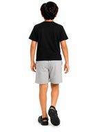Kidello Boys Cotton Shorts Pack of 2 | Soft & Breathable | Regular Fit | Elastic Waist with Drawstring | Everyday Casual Shorts