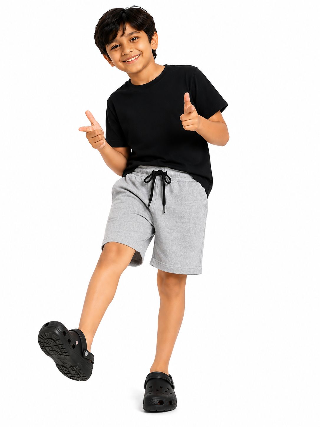 Kidello Boys Cotton Shorts Pack of 2 | Soft & Breathable | Regular Fit | Elastic Waist with Drawstring | Everyday Casual Shorts