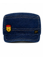Kidello Kids Denim Army Cap | Adjustable Cotton Military Style Cap | Casual Outdoor Cap for Boys & Girls (11–14 Years)