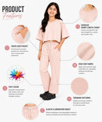 Kidello Girls Cotton Co-ord Set | Oversized Crop Top & Track Pant