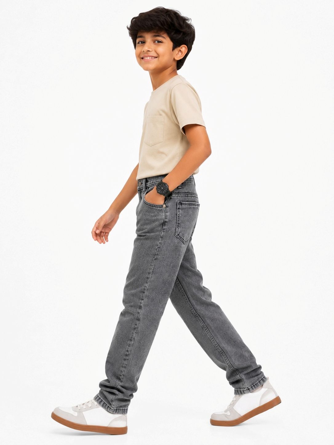 Kidello Boys Straight Fit Denim Jeans | Mid Rise