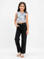 Kidello Girls Cotton Ribbed Crop Top | Sleeveless Casual Top