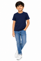 KIDELLO Boys Pure Cotton Round Neck T-Shirt | Soft Breathable Casual Wear for Kids | Regular Fit Half Sleeve Tee
