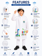 KIDELLO Kids Printed Raincoat – Dino Theme | Waterproof Hooded Raincoat for Boys & Girls