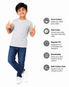 KIDELLO Boys Pure Cotton Round Neck T-Shirt | Soft Breathable Casual Wear for Kids | Regular Fit Half Sleeve Tee