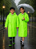 KIDELLO Kids Waterproof Hooded Raincoat for Boys & Girls | Lightweight Full Sleeve Rain Wear