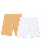 Kidello Girls Cotton Lycra Cycling Shorts Pack of 2