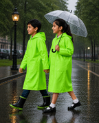 KIDELLO Kids Waterproof Hooded Raincoat for Boys & Girls | Lightweight Full Sleeve Rain Wear