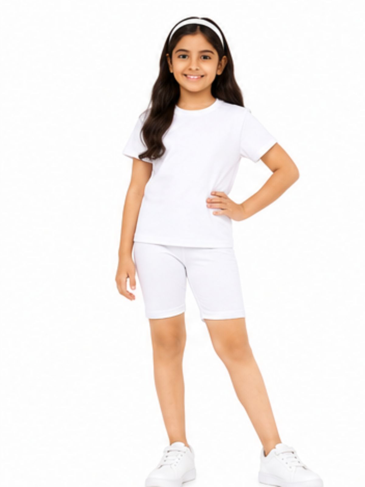 Kidello Girls Cotton Lycra Cycling Shorts Pack of 2