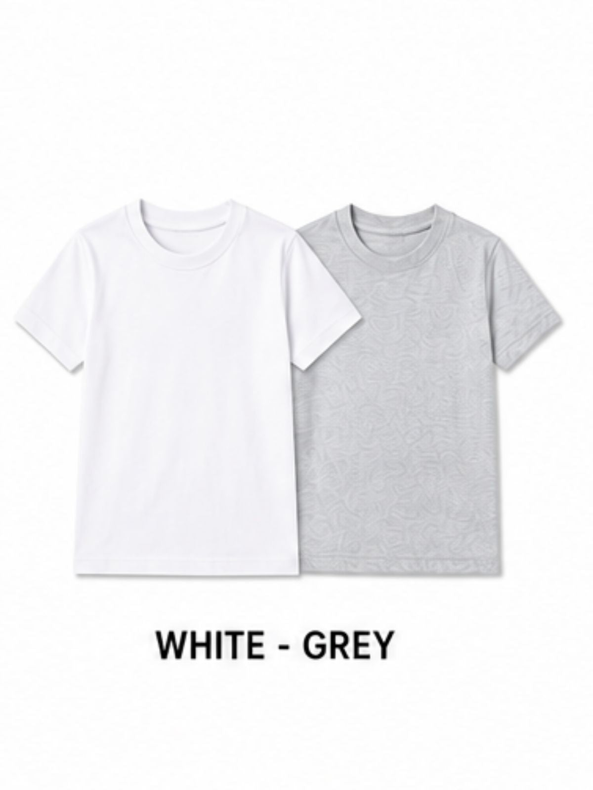 KIDELLO Boys Pure Cotton Round Neck T-Shirt | Soft Breathable Casual Wear for Kids | Regular Fit Half Sleeve Tee (Pack of 2)