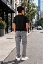 Kidello Boys Straight Fit Denim Jeans | Mid Rise