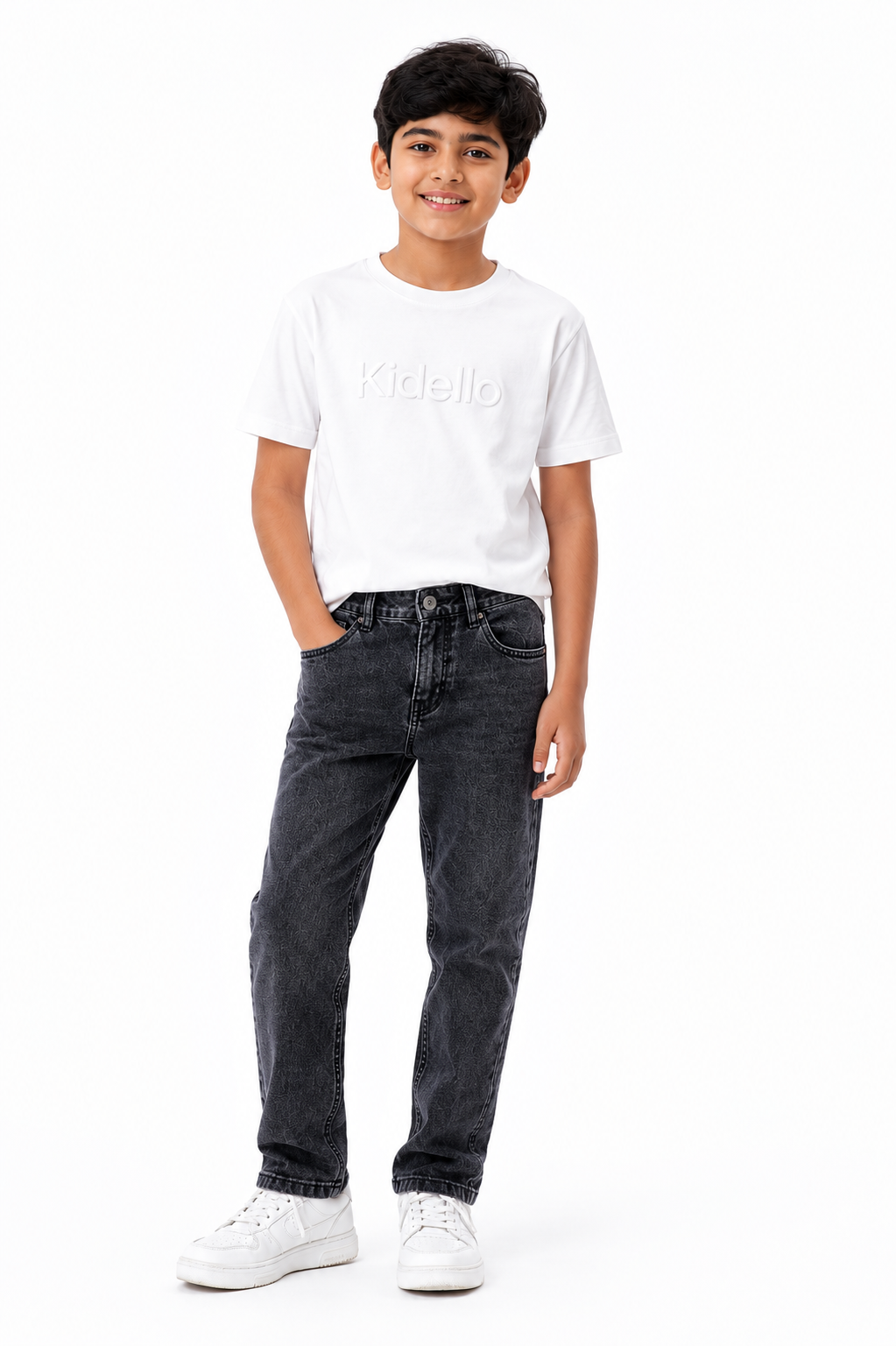 Kidello Boys Straight Fit Denim Jeans | Mid Rise