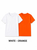 KIDELLO Boys Pure Cotton Round Neck T-Shirt | Soft Breathable Casual Wear for Kids | Regular Fit Half Sleeve Tee (Pack of 2)