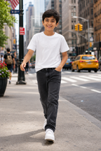Kidello Boys Straight Fit Denim Jeans | Mid Rise