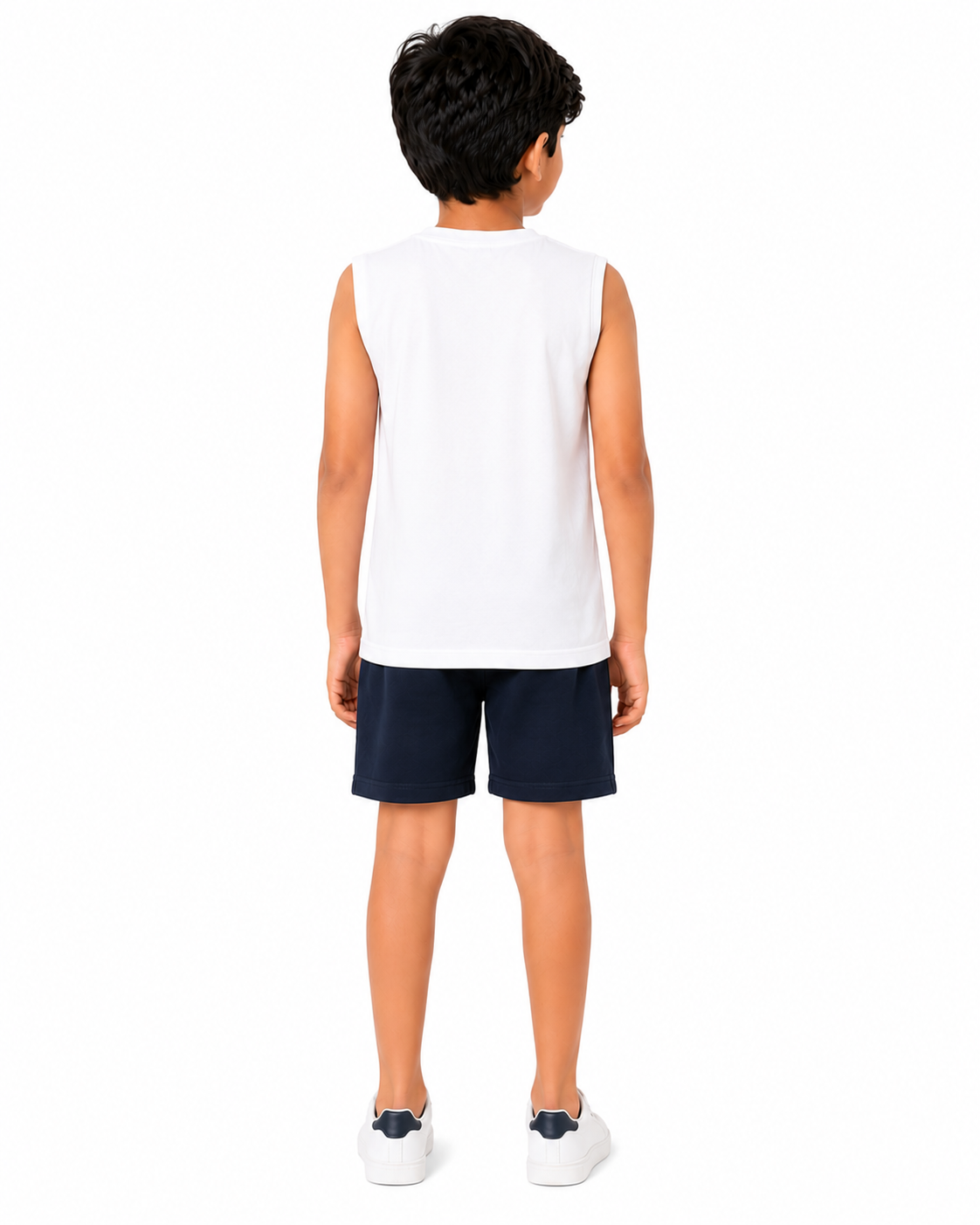KIDELLO Boys Pure Cotton Sleeveless T-Shirt | Soft Breathable Round Neck Vest Tee for Kids | Regular Fit Summer Wear (Pack of 2)