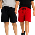 Kidello Boys Cotton Shorts Pack of 2 | Soft & Breathable | Regular Fit | Elastic Waist with Drawstring | Everyday Casual Shorts