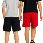 Kidello Boys Cotton Shorts Pack of 2 | Soft & Breathable | Regular Fit | Elastic Waist with Drawstring | Everyday Casual Shorts