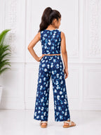 Kidello Girls Spun Printed Palazzo Pant | Soft Fabric | Wide Leg Casual Palazzo