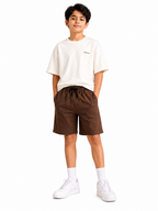 Kidello Boys Cotton High GSM Shorts | Regular Fit | Soft & Breathable | Elastic Waist with Drawstring | Everyday Casual Shorts