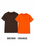 KIDELLO Boys Pure Cotton Round Neck T-Shirt | Soft Breathable Casual Wear for Kids | Regular Fit Half Sleeve Tee (Pack of 2)