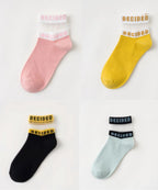 KIDELLO Girls Ankle Socks Pack of 4 Age 7-12 Years