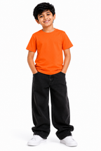 KIDELLO Boys Pure Cotton Round Neck T-Shirt | Soft Breathable Casual Wear for Kids | Regular Fit Half Sleeve Tee