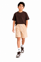 Kidello Boys Cotton High GSM Shorts | Regular Fit | Soft & Breathable | Elastic Waist with Drawstring | Everyday Casual Shorts