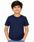 KIDELLO Boys Pure Cotton Round Neck T-Shirt | Soft Breathable Casual Wear for Kids | Regular Fit Half Sleeve Tee
