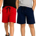 Kidello Boys Cotton Shorts Pack of 2 | Soft & Breathable | Regular Fit | Elastic Waist with Drawstring | Everyday Casual Shorts