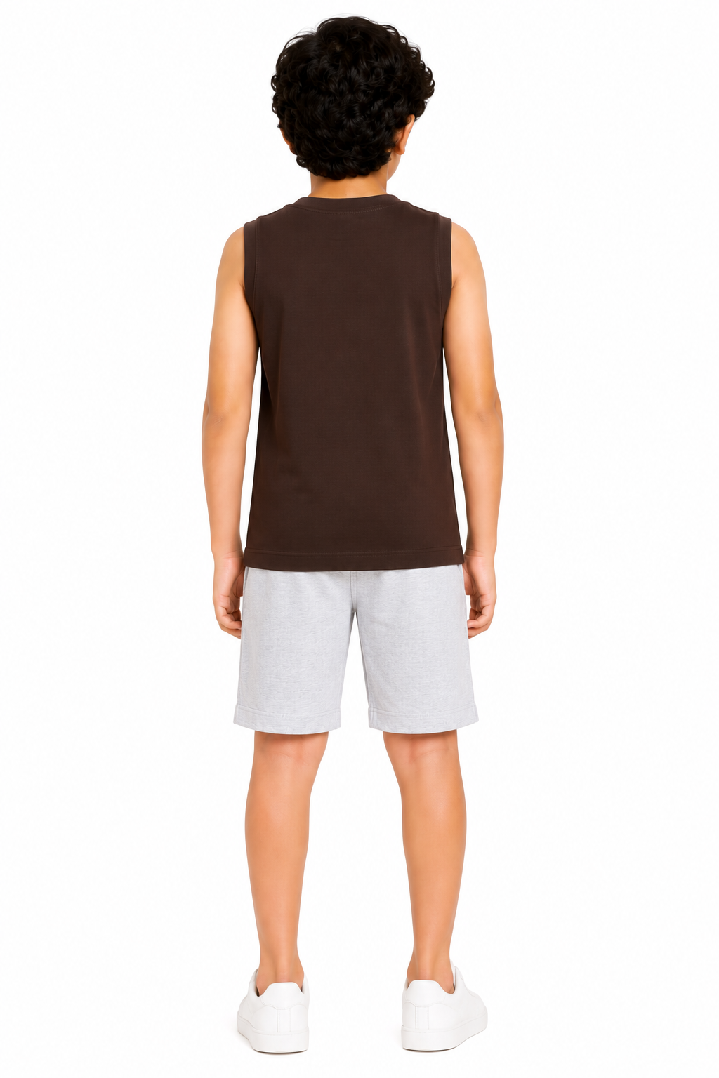 KIDELLO Boys Pure Cotton Sleeveless T-Shirt | Soft Breathable Round Neck Vest Tee for Kids | Regular Fit Summer Wear