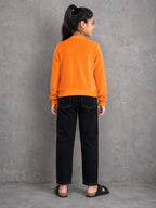 Kidello Girls Velvet Jacket | Full Zip Jacket with Kangaroo Pocket | Soft & Warm Winter Jacket for Kids