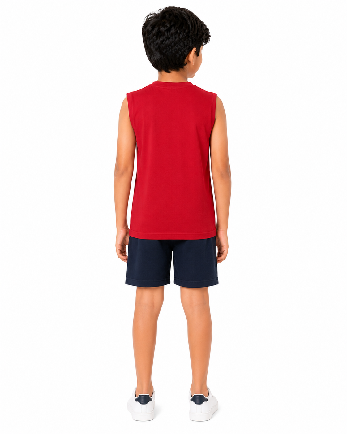 KIDELLO Boys Pure Cotton Sleeveless T-Shirt | Soft Breathable Round Neck Vest Tee for Kids | Regular Fit Summer Wear (Pack of 2)