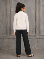 Kidello Girls Velvet Jacket | Full Zip Jacket with Kangaroo Pocket | Soft & Warm Winter Jacket for Kids
