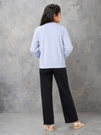 Kidello Girls Velvet Jacket | Full Zip Jacket with Kangaroo Pocket | Soft & Warm Winter Jacket for Kids