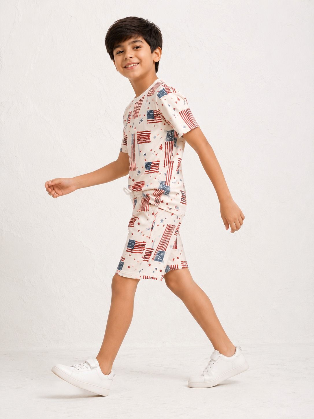 Kidello Boys Printed T-Shirt & Shorts Co-ord Set