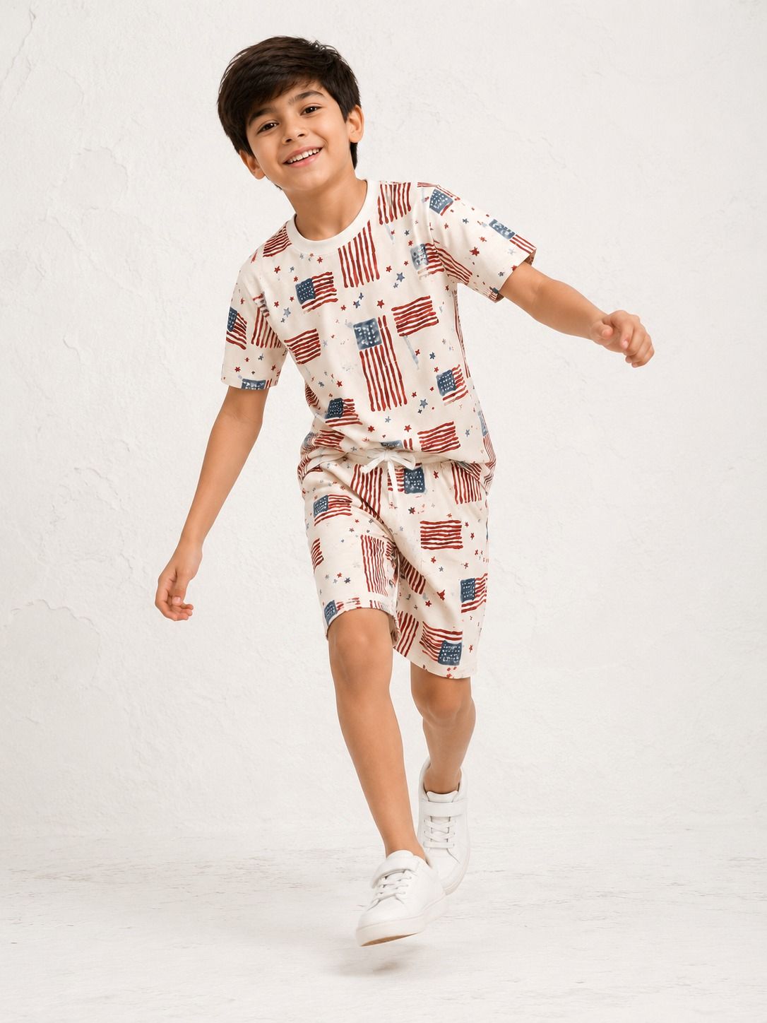 Kidello Boys Printed T-Shirt & Shorts Co-ord Set