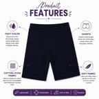 Kidello Girls Cotton Lycra Cycling Shorts Pack of 2