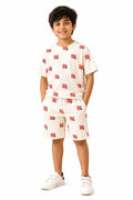 Kidello Boys Printed T-Shirt & Shorts Co-ord Set