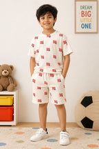 Kidello Boys Printed T-Shirt & Shorts Co-ord Set