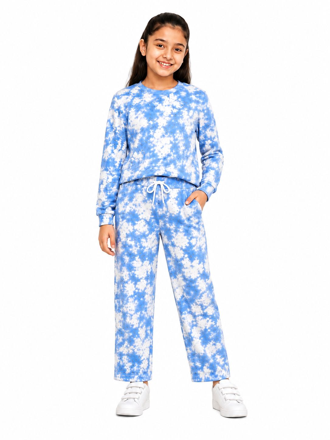 Kidello Girls Sweatshirt & Track Pant Co-ord Set